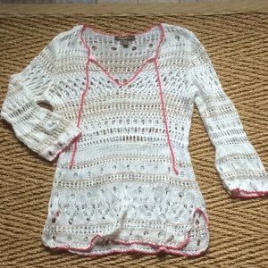 Tommy Bahama crochet sweater M